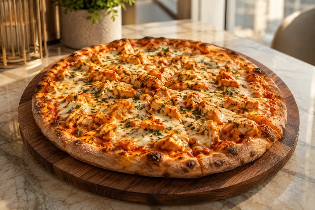 Buffalo Chicken Pizza at Your Moment Restaurant & Cafe