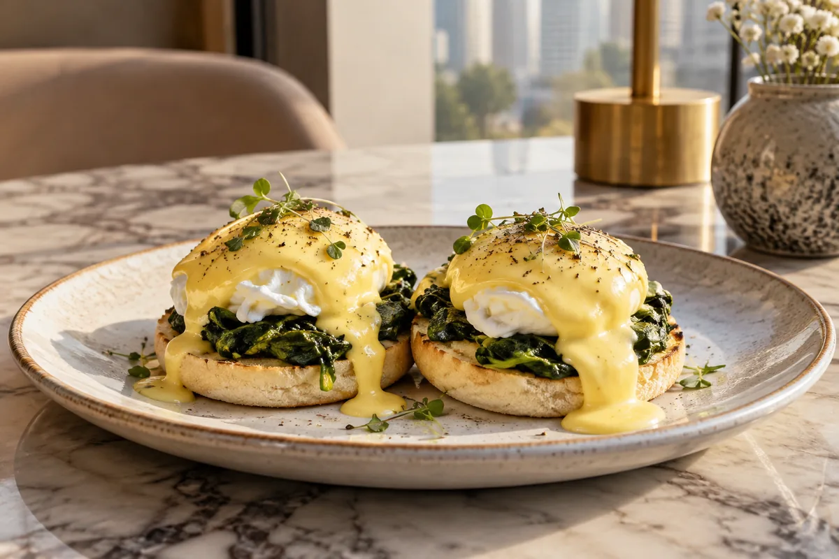 Egg Florentine (Spinach) at Your Moment Restaurant & Cafe