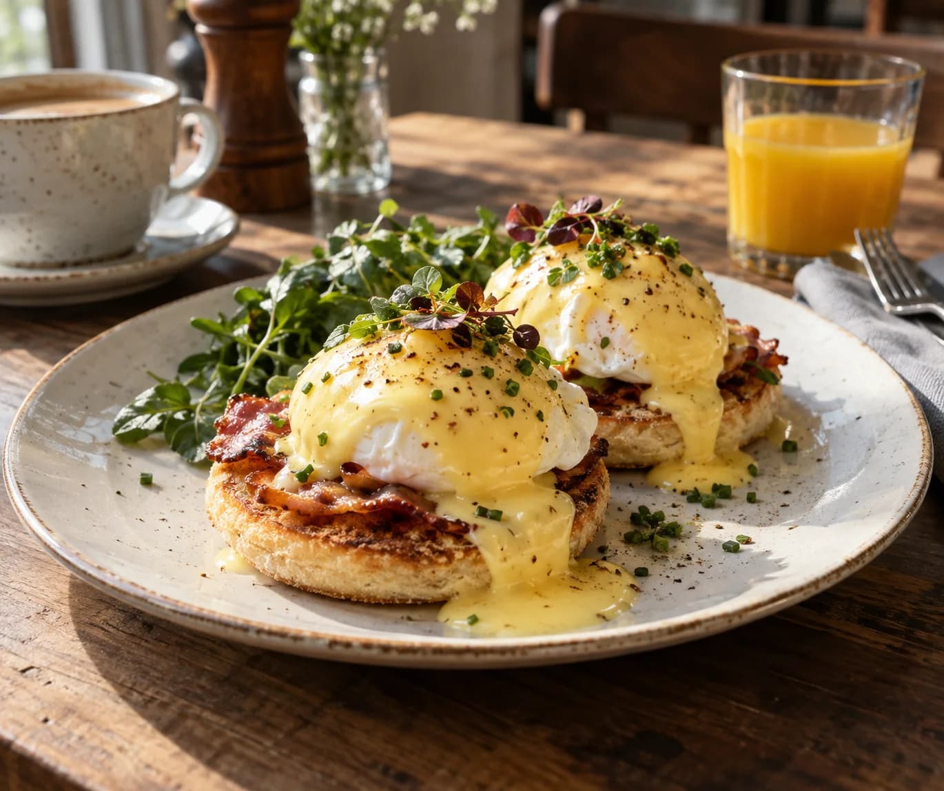 Egg Benedict (Bacon) at Your Moment Restaurant & Cafe