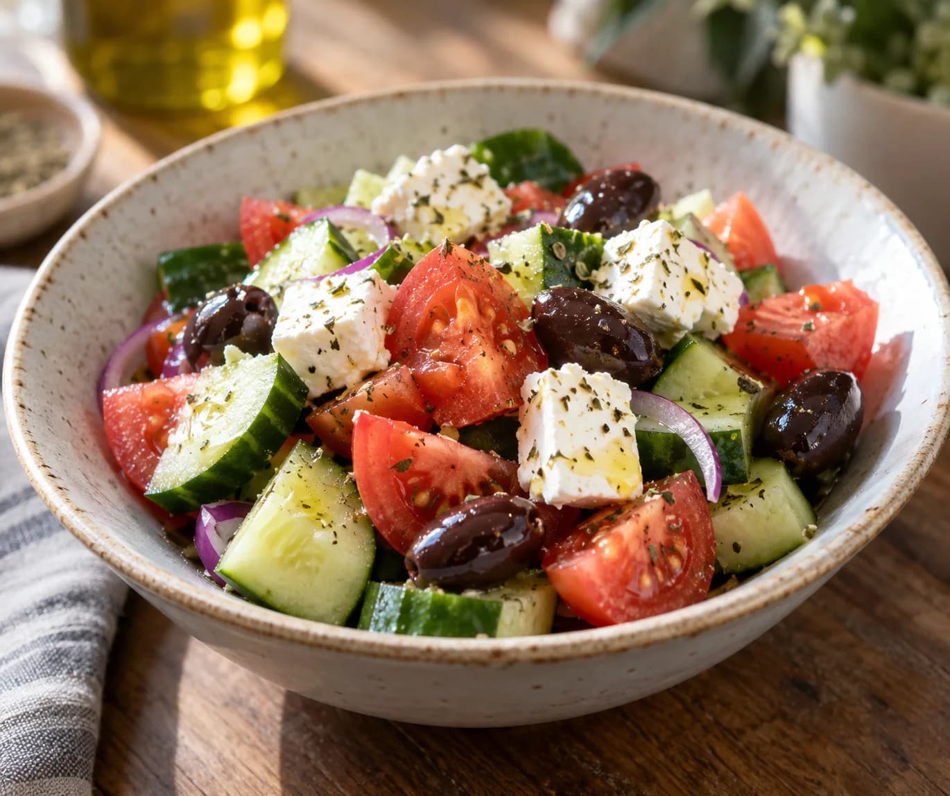 Greek Salad at Your Moment Restaurant & Cafe