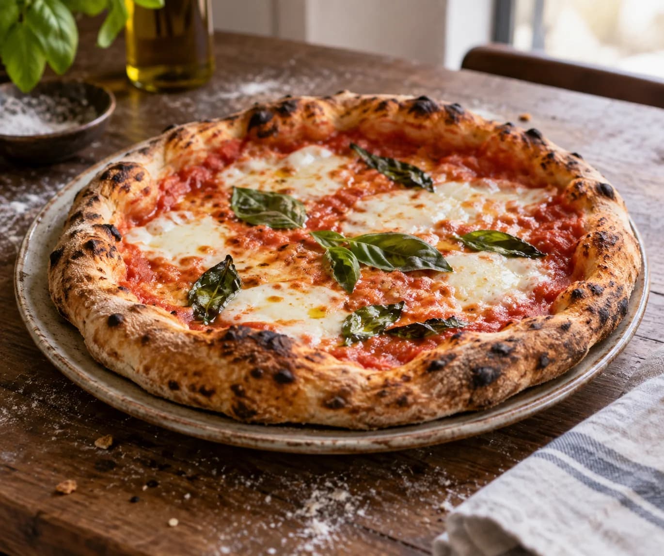 Pizza Margherita at Your Moment Restaurant & Cafe