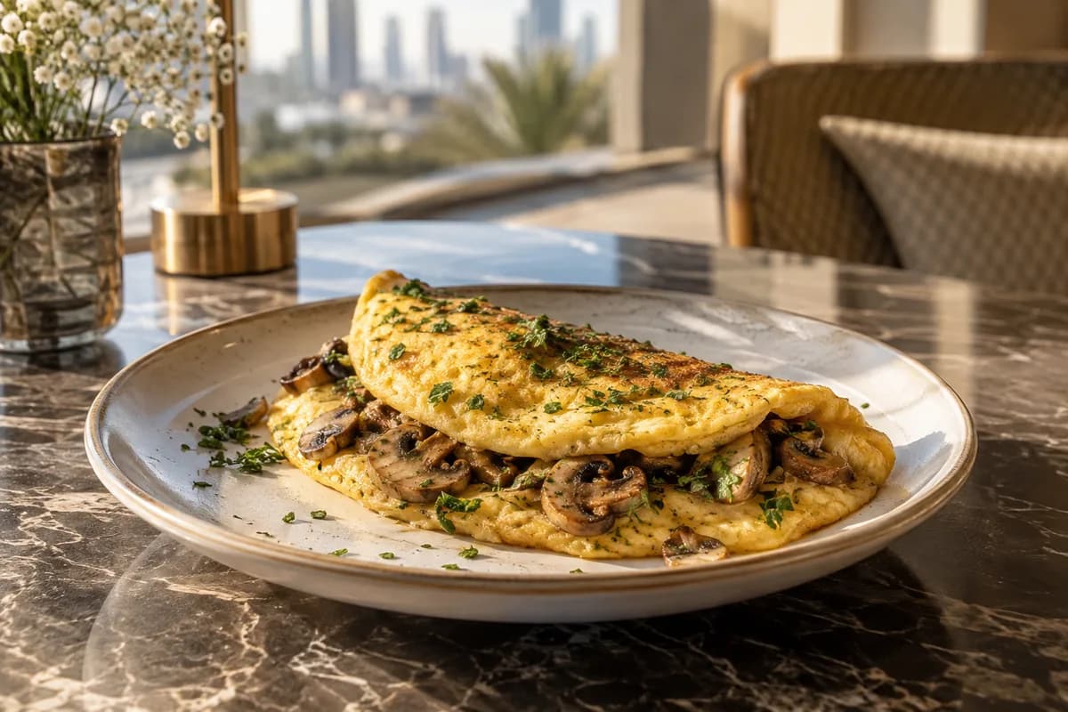 Mushroom Omelet at Your Moment Restaurant & Cafe