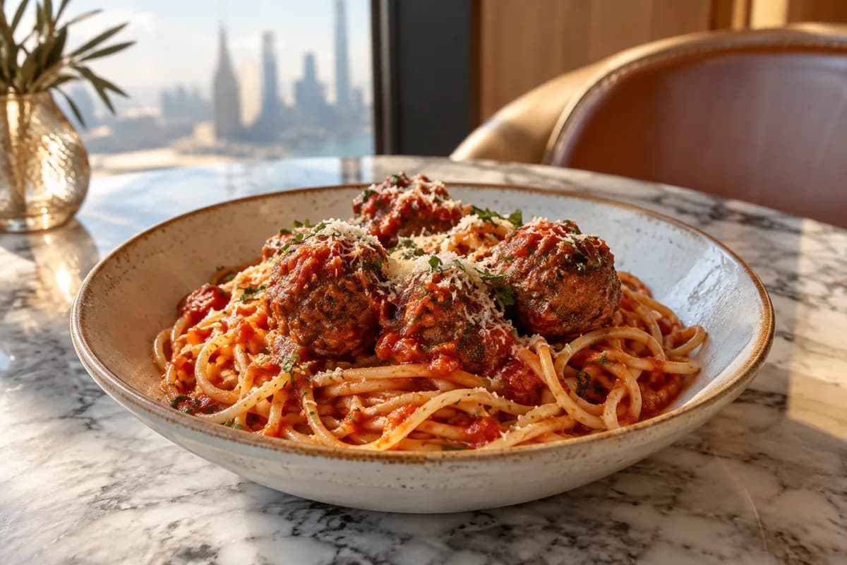 Spaghetti Meatballs at Your Moment Restaurant & Cafe