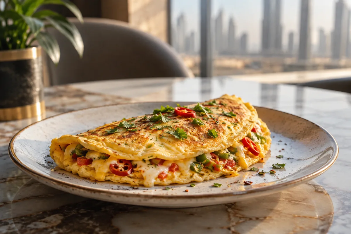 Spicy Omelet at Your Moment Restaurant & Cafe