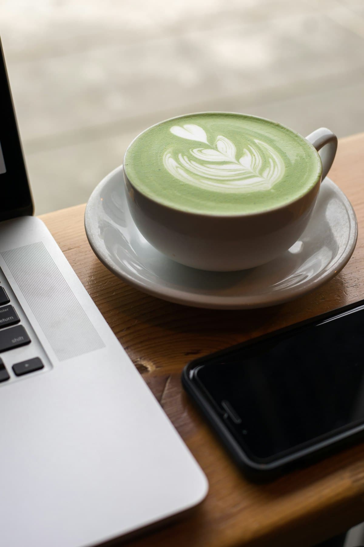 Iced matcha latte