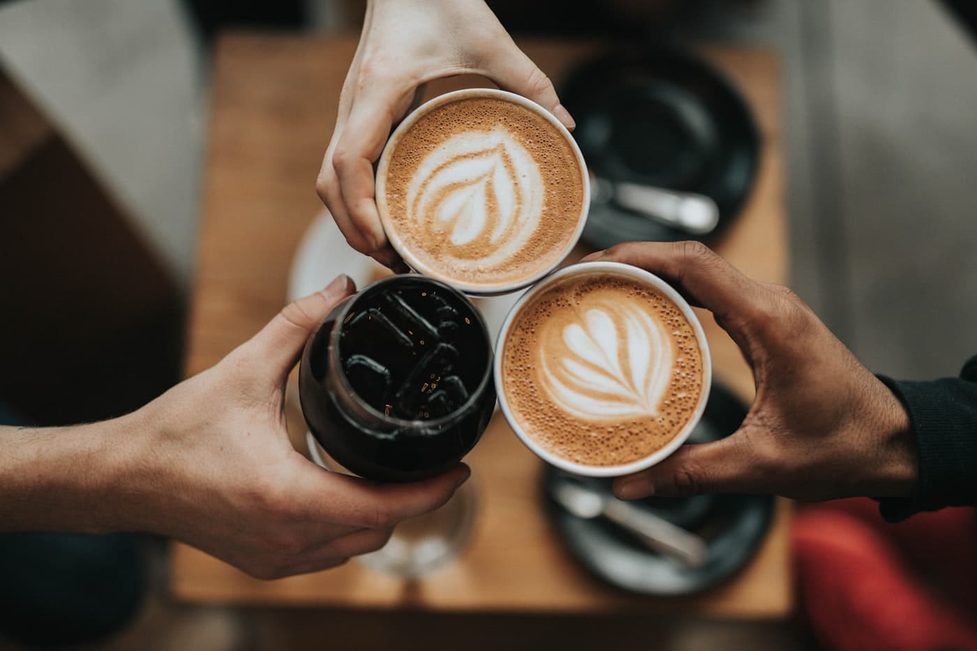 Flat white with latte art