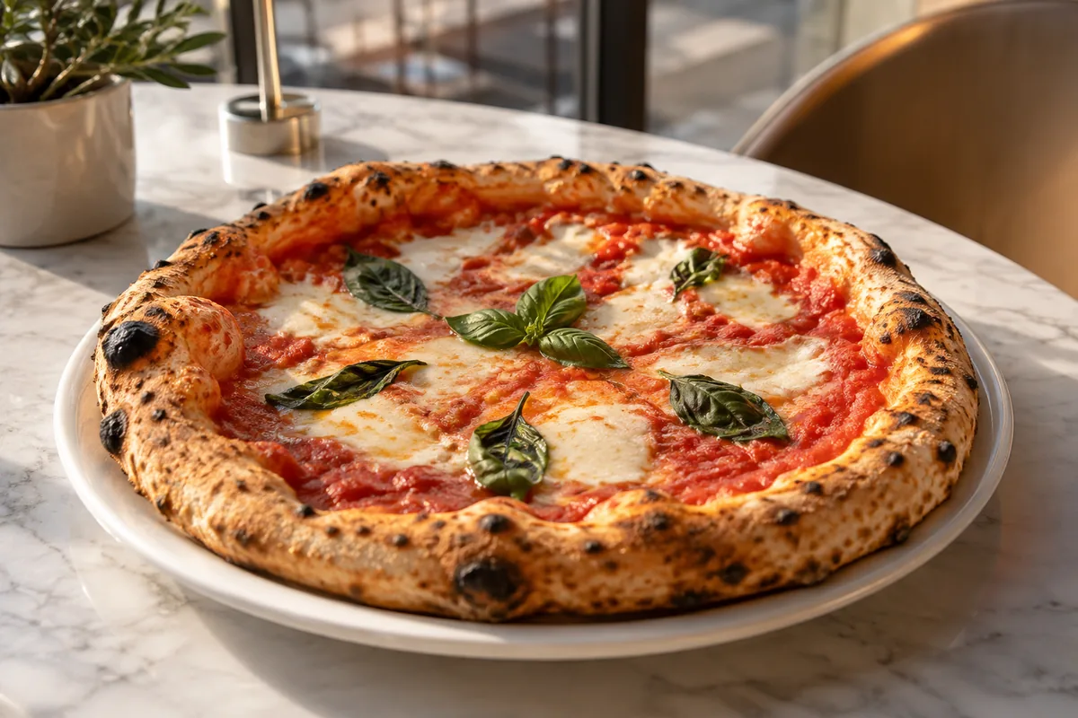 Illustrative food photograph of Neapolitan Pizza